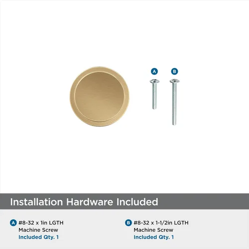 Miniatura 5 de Amerock Pomo para Gabinete Bronce Champán Pomo de Cajón de 1-3/8 Pulgadas (35 mm) de Diámetro Oberon Herrajes para Cocina y Baño