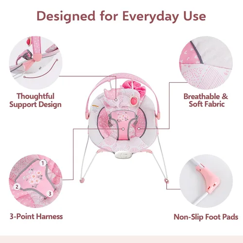 Miniatura 7 de Gorila para bebé, portátil para bebés, ajustable y plegable, asiento para bebé de 0 a 6 meses, 6 a 20 libras, uso en interiores y exteriores Bouncer