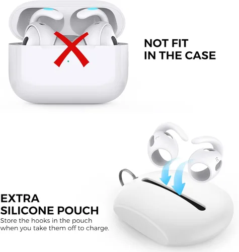 Miniatura 3 de AhaStyle Ganchos de silicona para AirPods Pro 2 y funda de lujo para Airpods Pro 2