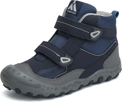 Mishansha - Botas de senderismo para niños y niñas, longitud hasta el tobillo, resistentes al agua, antigolpes, antideslizantes, atléticas, para uso