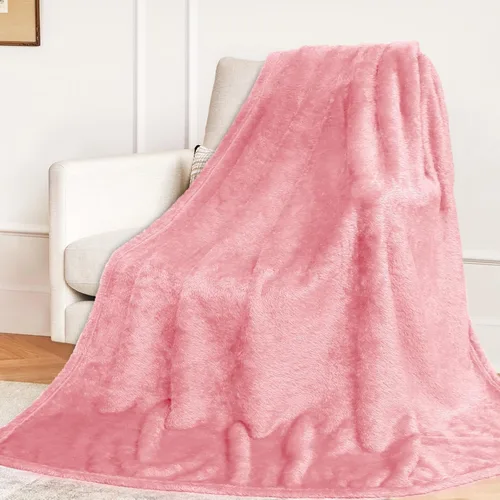 Miniatura 32 de Manta de forro polar púrpura tipo cobija - Manta de 300 GSM para sofá, cama, suave, ligera, mullida, acogedora, mantas de microfibra y cobijas
