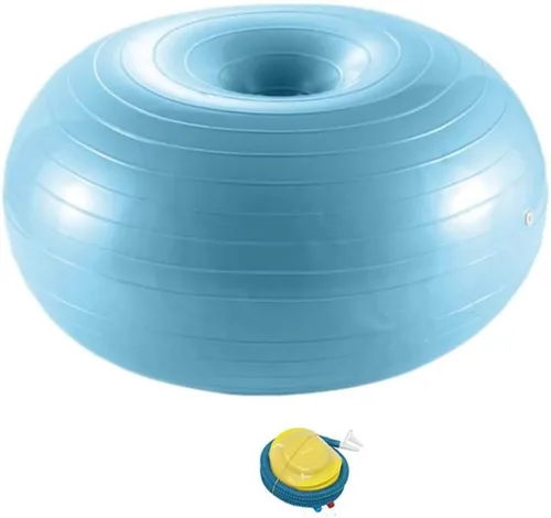 Miniatura 8 de Keenso Pelota de ejercicio con dona de yoga, entrenamiento de núcleo, pelota de estabilidad, pelota de ejercicio para yoga, pilates, entrenamiento