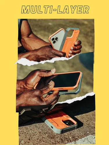 Miniatura 5 de ArmadilloTek Vanguard - Funda diseñada para iPhone 12 / iPhone 12 Pro (6.1 pulgadas) de grado militar, cuerpo completo, resistente, con protector