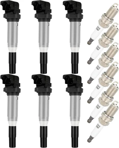 Miniatura 8 de bobinas de encendido y bujías de iridio UF592 5C1695 5C1476 128i 135i 335i 325i 328i 330i E60 M5 525xi 528i N54 X3 X5 X6 Z4 2003-2016 6+6