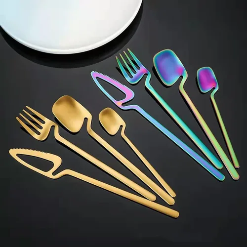 Miniatura 4 de NUEVO Juego de cubiertos de 120 piezas con utensilios para servir para 30, cubiertos de acero inoxidable de grado alimenticio para el hogar