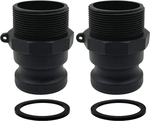 Miniatura 12 de 2 piezas de accesorios Camlock de plástico de polietileno C-200 de 2 pulgadas, tipo C, acoplamientos estándar de bloqueo de leva, accesorios