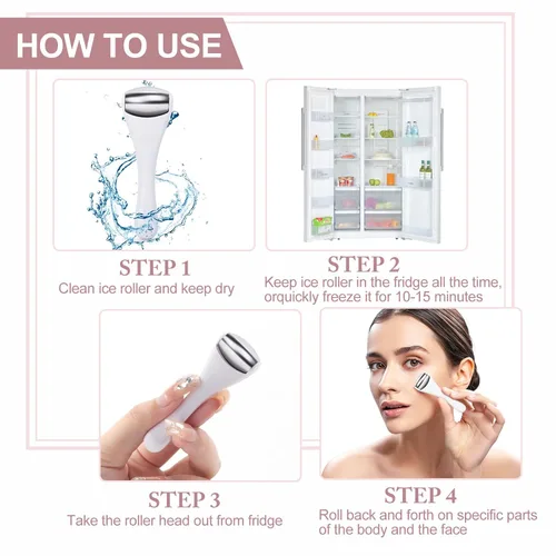 Miniatura 5 de MAANGE Mini Rodillos para Ojos y Cara para Masaje de Ojos, Rodillo de Hielo de Acero Inoxidable para Alivio de Hinchazón y Migraña, Rodillo Facial