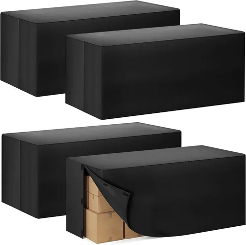 Miniatura 8 de Fixwal Fundas de mesa, paquete de 2 fundas ajustadas de 4 pies, protector de mesa negro para mesa plegable, mantel ajustado de 48 x 24 pulgadas
