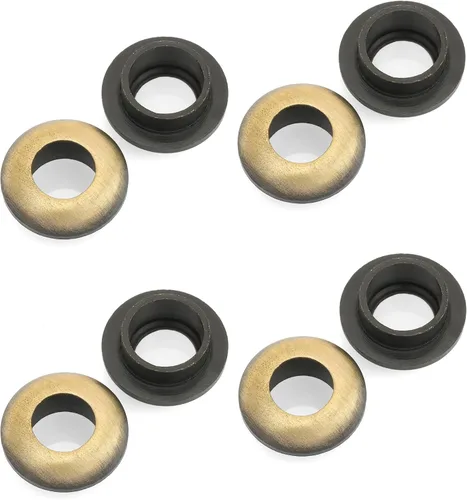 Miniatura 15 de CRAFTMEMORE Anillos de metal a presión con ojales de superficie plana, anillos tóricos para bolso, fácil instalación, paquete de 4 (0.433 in