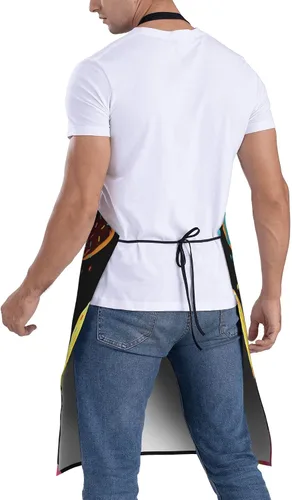 Miniatura 4 de Gkyygk Delantal para mujer con bolsillos, correa ajustable en el cuello y lazos en la cintura para cocinar, hornear, barbacoa, hombres y mujeres