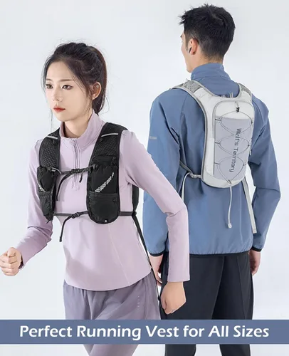 Miniatura 7 de TRIWONDER Mochila de hidratación para correr, chaleco de agua ligero para hombres y mujeres, paquete de agua de hidratación para ciclismo, correr