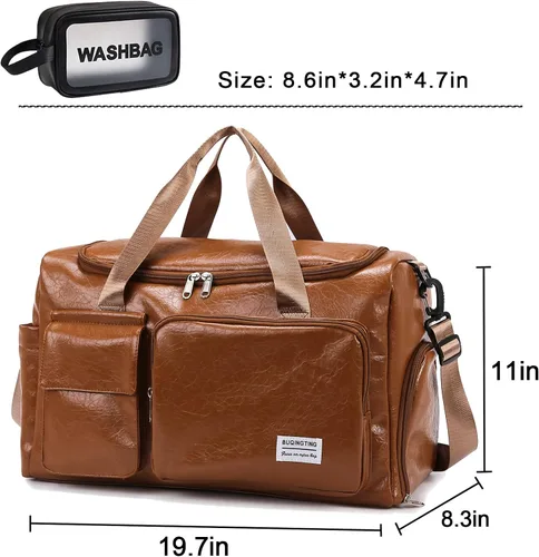 Miniatura 149 de Pequeña bolsa de gimnasio para mujer, bolsa de viaje con compartimento para zapatos