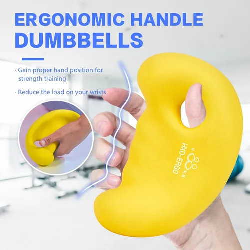Miniatura 2 de HXD-ERGO Juego de mancuernas ergonómicas para mujeres, pesas de mano para mujeres, para pilates, yoga, correr, entrenamiento de fuerza