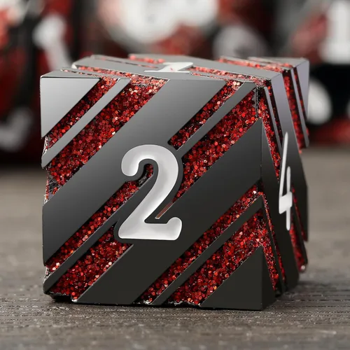 Miniatura 9 de DNDND - Juego de dados metálicos para DND con estuche de metal de regalo, 7 piezas de dados metálicos de Calabozos y Dragones para juego DND