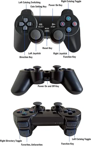 Miniatura 8 de Consola de juegos retro inalámbrica 4K controladores duales de 2.4 GHz, más de 20000 juegos clásicos, 9 emuladores Plug and Play HDMI Stick