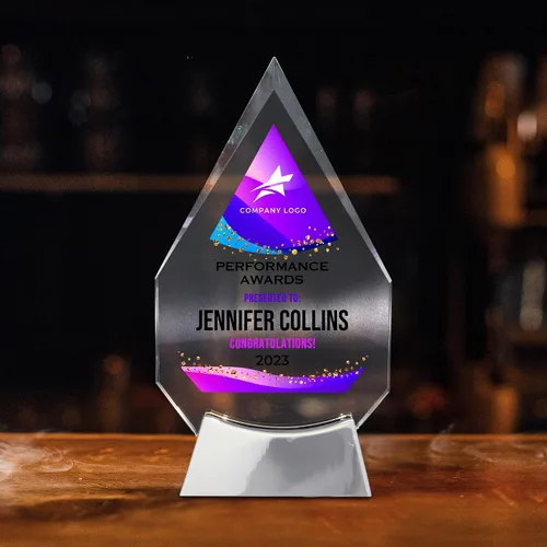 Miniatura 6 de Placa de vidrio personalizada de 9 1/4 pulgadas para premios y trofeos, premio personalizado para empleado del mes, regalo de jubilación, liderazgo