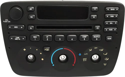 Miniatura 3 de 1 Factory Radio 638-02227-BT AM FM Reproductor de CD de radio FM remanufacturado Bluetooth negro con controles manuales de calentador Número