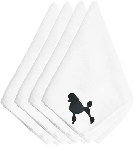 Miniatura 96 de Caroline's Treasures BB3448NPKE Affenpinscher - Juego de 4 servilletas bordadas, lavables, suaves, duraderas, servilletas de mesa para hotel