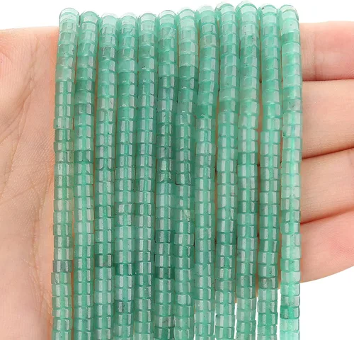 Miniatura 39 de BONNY BOXX 150 piezas de cuentas espaciadoras de jade blanco natural, cuentas sueltas semipreciosas planas redondas de jade heishi para hacer joyas