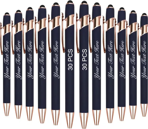 Miniatura 30 de 10 bolígrafos personalizados con nombre y texto para mujeres y hombres, bolígrafos personalizados con grabado gratis, regalos para negocios