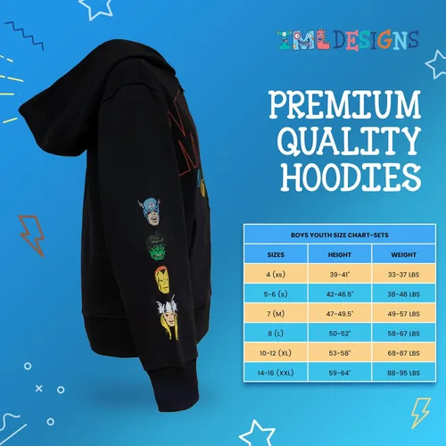 Miniatura 6 de Marvel Superheroes - Sudadera con capucha para niños, disfraz de Spider-Man y Vengadores, para cosplay, para niños