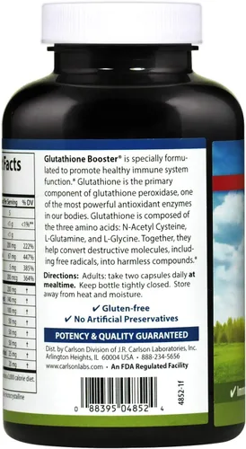 Miniatura 4 de Carlson Labs - Aumento de glutatión, 180 cápsulas