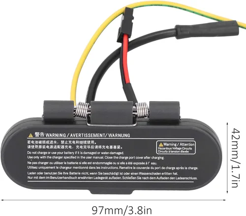 Miniatura 3 de Reemplazo del enchufe de la cubierta, conjunto de puerto de carga de scooter eléctrico, pieza de repuesto compatible con accesorios Ninebot 9 MAX G30