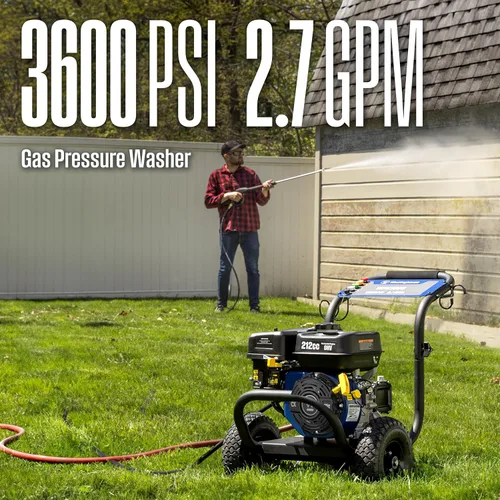 Miniatura 2 de Westinghouse WPX3600 - Lavadora a presión a gas, 3600 PSI y 2.7 GPM máx., tanque de jabón a bordo, pistola de pulverización y varilla, juego de 5