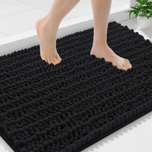 Miniatura 155 de Smiry Alfombras de Baño 24x16 pulgadas, Alfombras de Baño de Chenilla Extra Suaves y Absorbentes, Respaldo de Goma Antideslizante, Lavable a Máquina