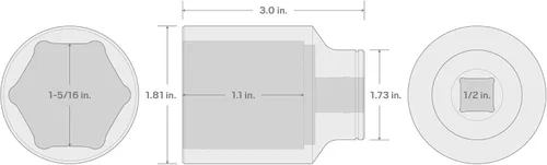 Miniatura 6 de TEKTON - Dado de encastre (pulgada)