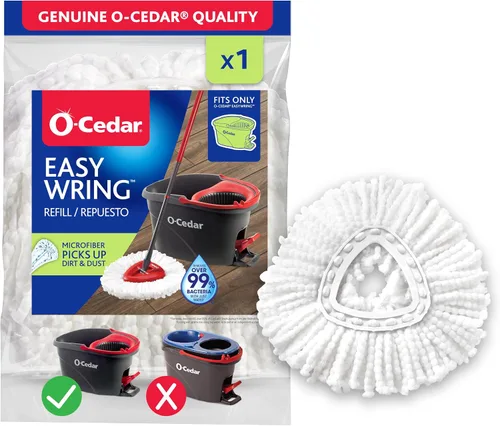 Miniatura 7 de O-Cedar EasyWring - Recambio de cabezal de trapeador giratorio (paquete de 2)