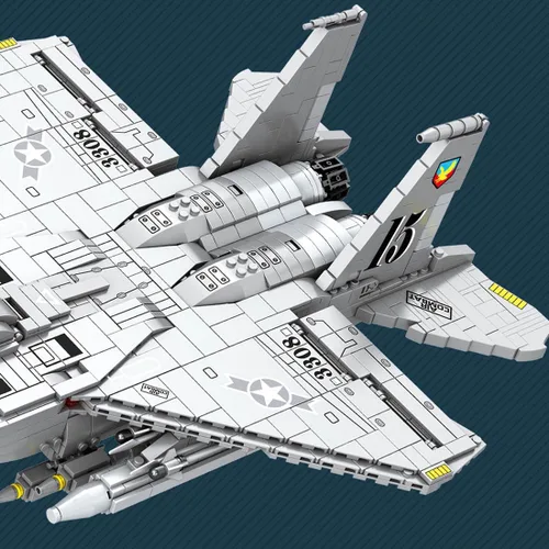 Miniatura 6 de Technic F-15E Eagle Fighter Jet Kit de construcción, serie militar de bloques de construcción (2216PCS)