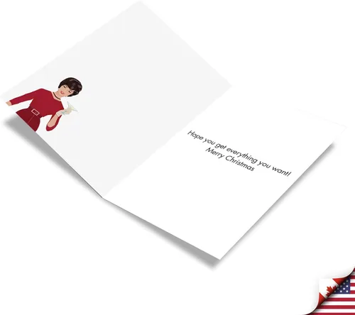 Miniatura 2 de NobleWorks - Divertida tarjeta navideña para adultos para mujeres - Tarjeta de felicitación festiva con humor directo, tarjeta de felicitación