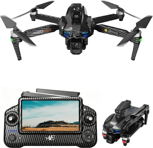 Miniatura 9 de AE60 Ultra Drones con cámara para adultos, grabación de video 4K y resolución de fotos 8K, cardán de 3 ejes, alcance de 7.5 millas, control remoto