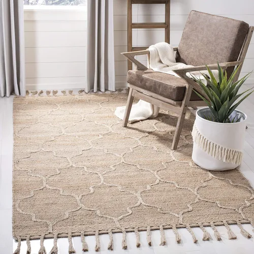 Miniatura 10 de SAFAVIEH Natural Fiber Collection - Alfombra decorativa de 2 pies 3 pulgadas x 4 pies, natural, hecha a mano, rústico, geométrico, marroquí