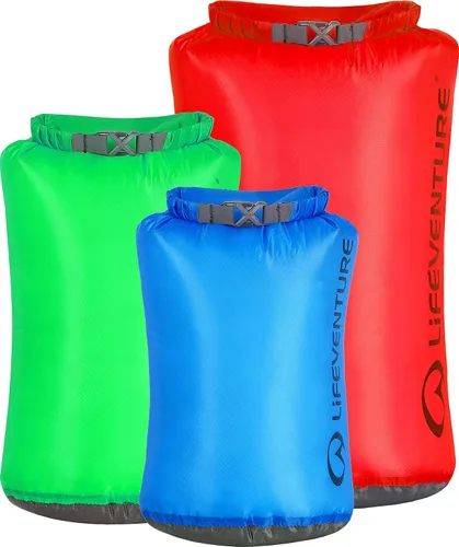 Miniatura 10 de Lifeventure Bolsa seca ultraligera, tela antidesgarros siliconada con costuras totalmente selladas, saco seco ligero impermeable para kayak