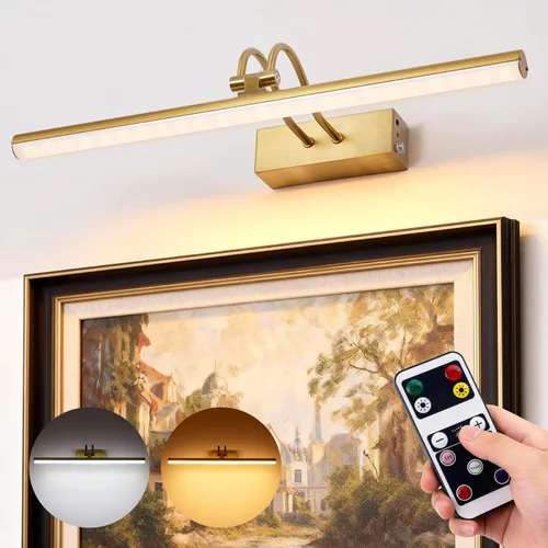 Miniatura 2 de RAIFOOLLY Luz de imagen, luces de imagen para pared inalámbricas, luces de imagen de 13 pulgadas con temporizador y regulable, luces de pared