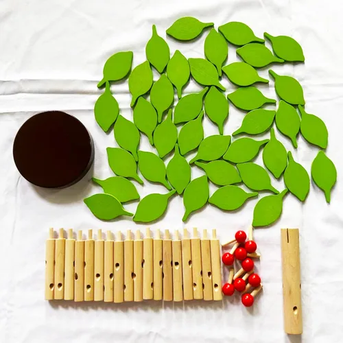 Miniatura 2 de Bloques de construcción de la primera infancia de madera para ensamblar árboles, combinación de árboles para niños y niñas, rompecabezas