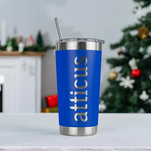 Miniatura 4 de Vasos personalizados, vaso de acero inoxidable de 20 onzas con tapa 13 diseños diferentes Tazas personalizadas de pared doble aisladas para café