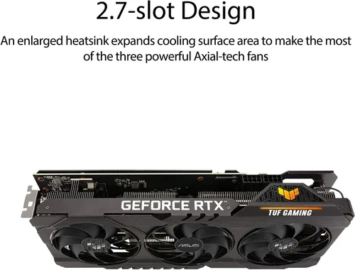 Miniatura 2 de ASUS TUF Gaming - Tarjeta gráfica NVIDIA GeForce RTX 3070 OC Edition - PCIe 4.0, 8GB GDDR6, HDMI 2.1, DisplayPort 1.4a, rodamientos de ventilador