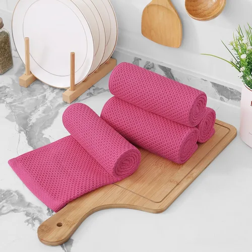 Miniatura 197 de Kitinjoy - Paños de cocina de 100 % algodón, tela de tejido gofrado, paño de limpieza ultrasuave, absorbente y de secado rápido. Beige