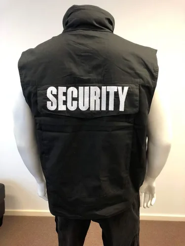 Miniatura 6 de BACKBONE Chaleco de seguridad uniforme de estilo militar unisex para hombre para mujer - Negro