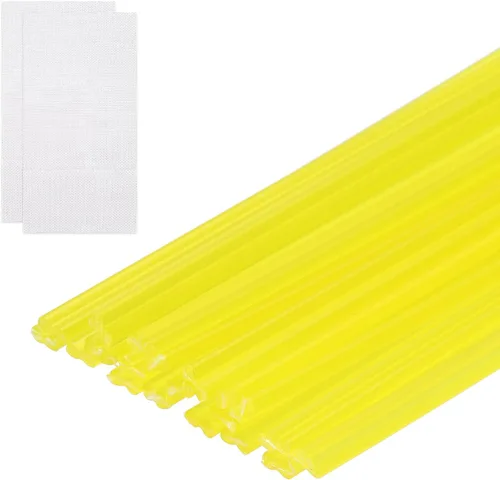 Miniatura 9 de MECCANIXITY 20 varillas de soldadura de plástico, tiras de reparación de soldadura PP de 20 pulgadas con malla de refuerzo para parachoques de Rojo