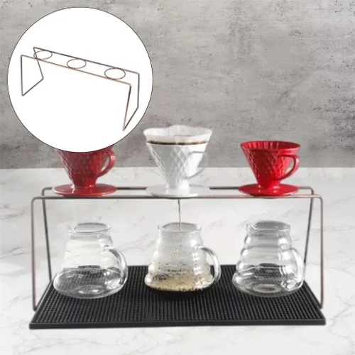 Miniatura 5 de Soporte para gotero de café con múltiples orificios para el hogar, soporte para taza de filtro de café, soporte de taza de goteo para herramientas