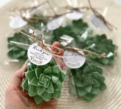Miniatura 2 de Succulent Soap Favors - Bridal Shower Favors, Baby Shower Favors, Succulent Party Favors, Rustic Bridal Baby Shower Wedding Birthday Decor