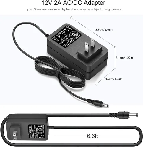 Miniatura 6 de Cargador de cable de alimentación de teclado Casio de 12 V CC para teclado Casio WK-1200 WK-1300 WK-1600 WK-1800 WK-1630 WK-3000 WK-3000D WK-3200