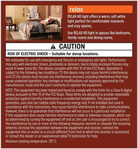 Miniatura 3 de GE Relax - Paquete de 2 bombillas LED R20, equivalentes a 45 W, regulables, color blanco suave