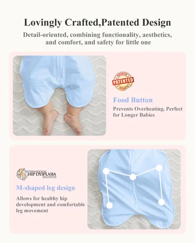 Miniatura 4 de Manta para recién nacidos, mantas para bebés de 0 a 3 meses, 5-13 libras, manta con brazos arriba para recién nacidos de 0 a 3 meses, con tela que