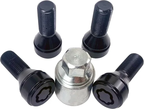 Cheriezing 36136792851 Cerraduras Antirrobo para Perno de Espárrago de Rueda 14 x 1.25MM con 1 Llave Compatible con E70 E71 F10 F30 F22 F32 G11 F01