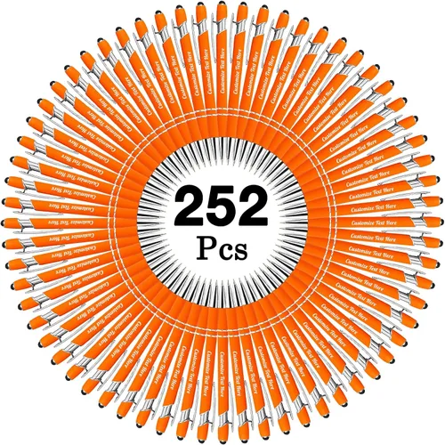 Miniatura 125 de Hasta 500 bolígrafos personalizados a granel con logotipo de mensaje de nombre comercial, bolígrafos grabados personalizados con lápiz óptico